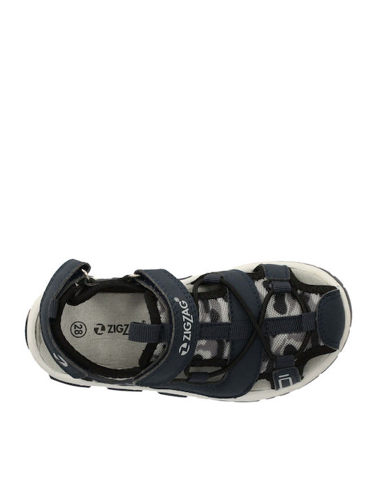 Kids' Sandals with Hoop & Loop Closure & Lights Navy Blue