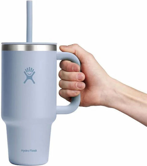 Hydro Flask All Around Handled Thermosflasche Rostfreier Stahl BPA-frei 946ml Surf mit Handgriff und Stroh
