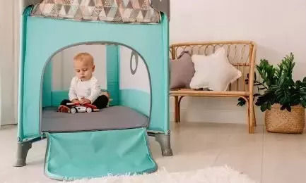 Lionelo Stefi Playpen With Mattress Beige 60x120cm