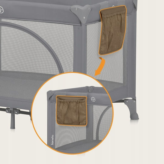 Lionelo Laura Playpen 2 Levels with Mattress Black 300x72cm