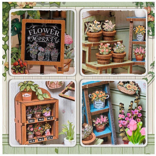 Cutebee Holz-Bauspielzeug Bookstore