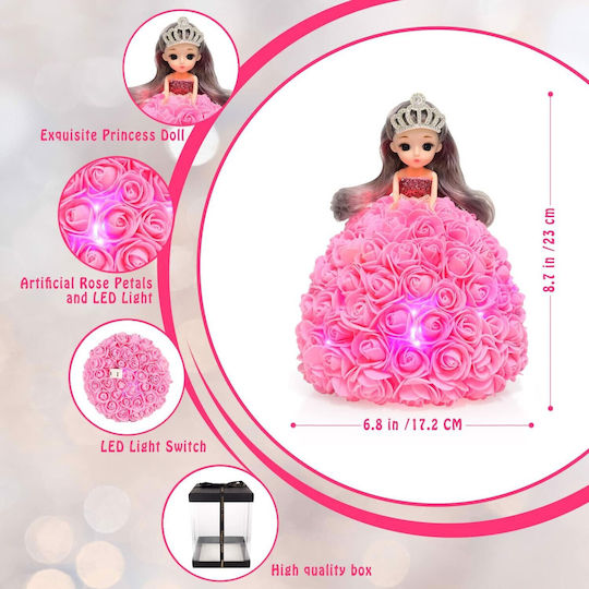 Flower Doll Pink Foam Roses Gift