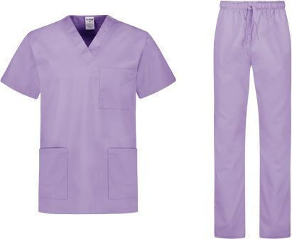 bwell Unisex Purple Pants & Blouse Set