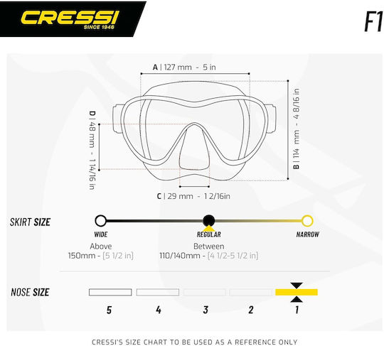 CressiSub Tauchmaske F1 Hellblaue