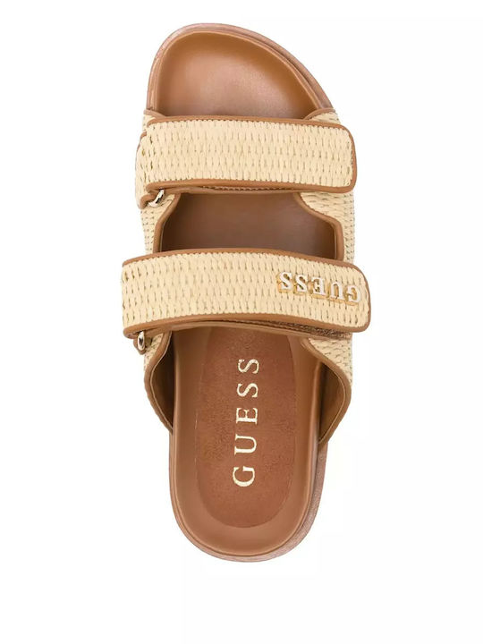 Women's Flat Sandals in Beige Color