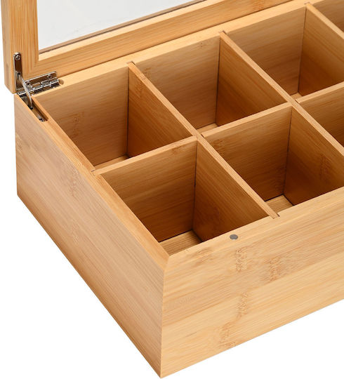 Estia Box for Coffee / Sugar / Tea with Wooden Lid Brown 19x9x31cm