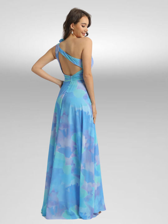 Καλοκαιρινό Maxi Φόρεμα για Γάμο / Βάπτιση Dreamly Blue