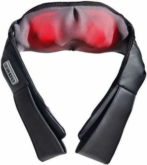 Massage Device Shiatsu for the Neck & the Back with Infrared Heat Black