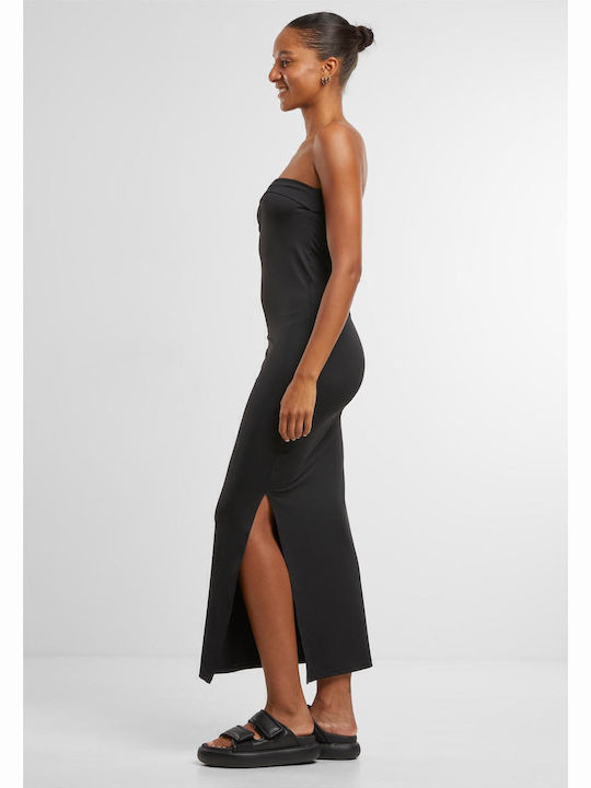 Sommer Midi Damenkleid Schwarz