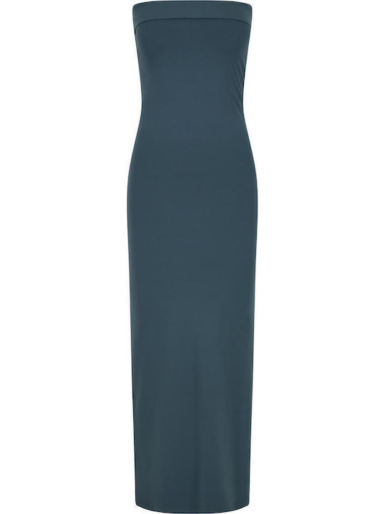 Sommer Midi Kimonoförm Dress Bottlegreen