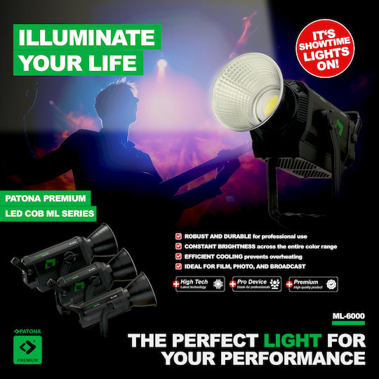 Patona Premium 600W Cob LED Professional Photo Continuous Lighting Video Light Ml-6000