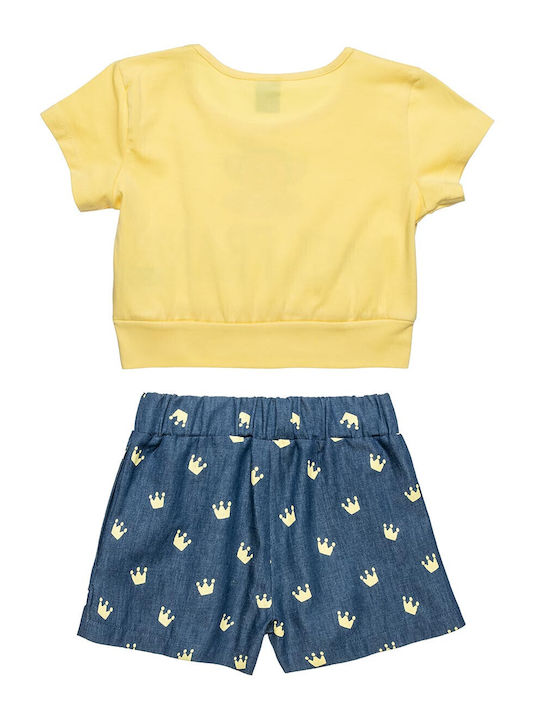 Kids' Set with Shorts Summer 2pcs Yellow