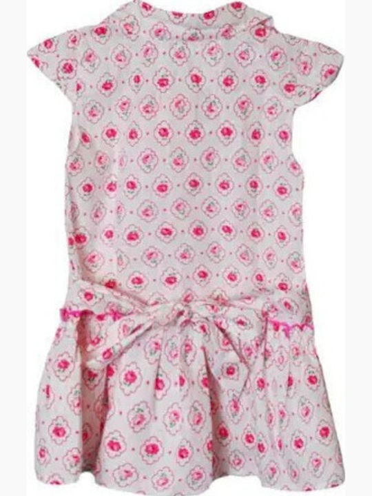Kinderkleid Ärmellos Blumen White