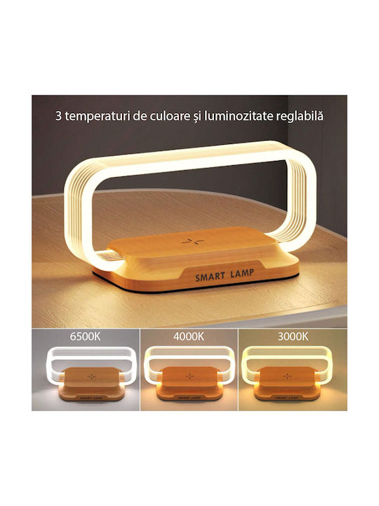 Lampă de noptieră cu încărcător wireless 10W Lexium