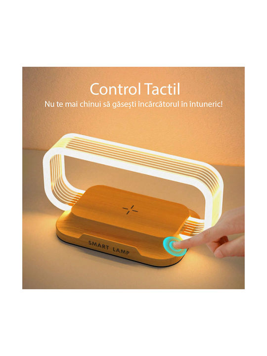 Lampă de noptieră cu încărcător wireless 10W Lexium