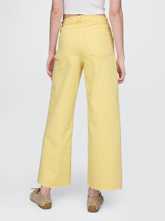 Hoch tailliert Damenjeans in Schlanker Passform Lemon Drop Yellow