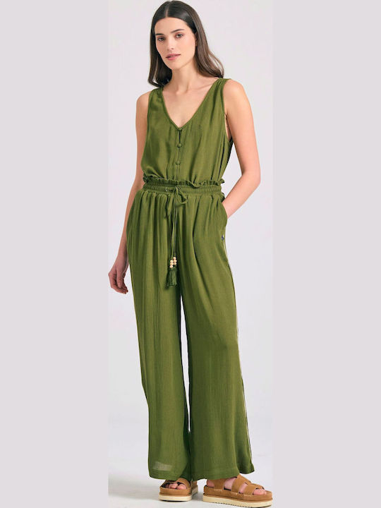 Women's High Waist Pantaloons with Rubber Band in Loose Fit Hunter Green