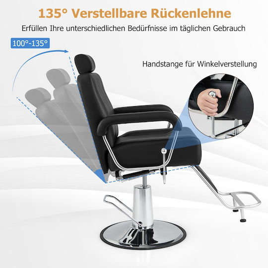 Costway Hairdresser Chair with Adjustable Height and Hydraulic Lifting