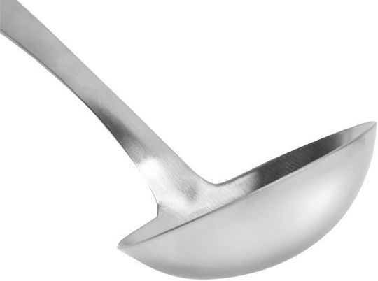 Estia Allure Βαθιά Κουτάλα Σούπας Μεταλλική Ασημί 34cm