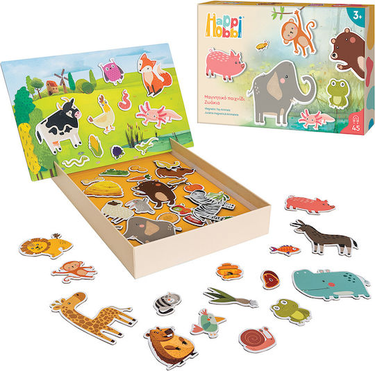 HappiHobbi Magnetic Construction Toy Animals for Children 3+ Years