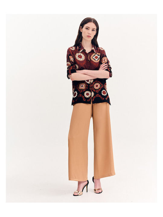 Women's Long Sleeve Shirt Brown
