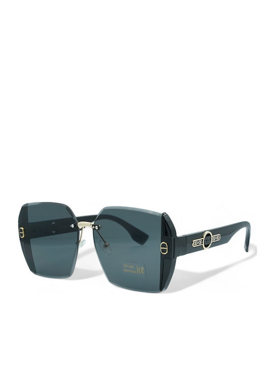Optosquad Women's Sunglasses with Gold Metal Frame and Gray Lens 10041