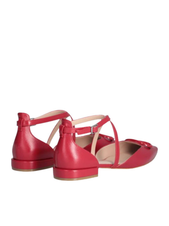 Viola 19 Leder Damen Ballerinas Rote