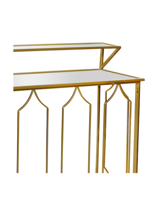 Конзолна маса Метална с огледало Golden Д120xШ36xВ99cm