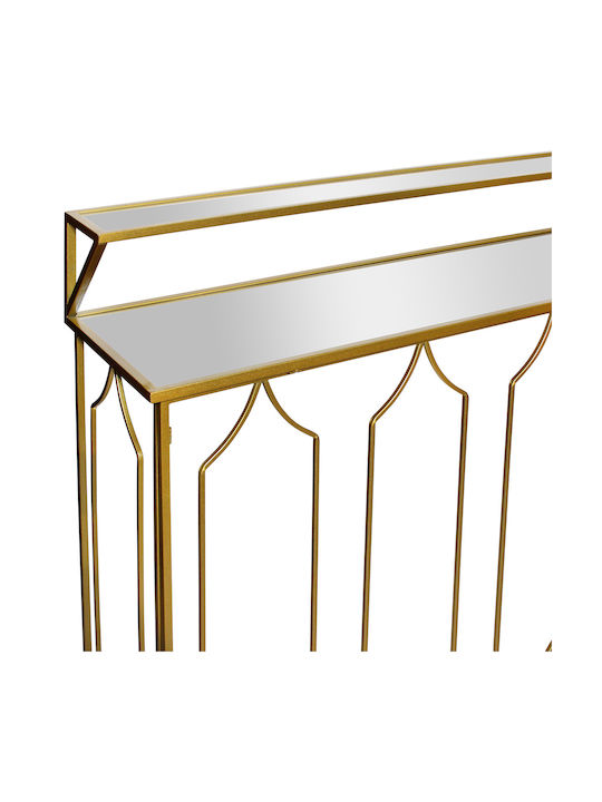 Конзолна маса Метална с огледало Golden Д120xШ36xВ99cm