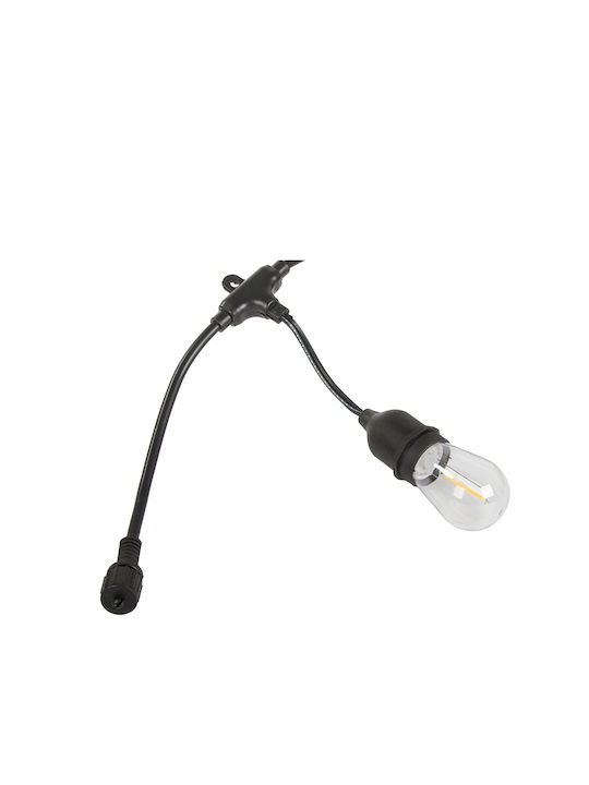 Verk Group Wasserdichte Lichterkette Beleuchtung LED 20m mit 20 Lampen Warmweiß