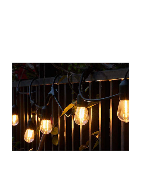 Verk Group Wasserdichte Lichterkette Beleuchtung LED 20m mit 20 Lampen Warmweiß