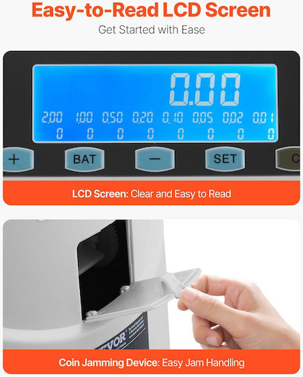 Vevor Money Counter with Speed 147 Coins per Minute YBQDJOY8ZFJJXVW7GV2