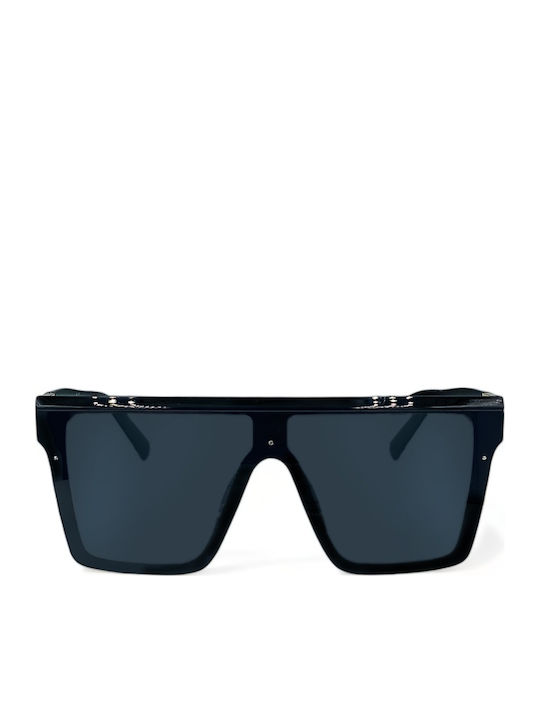 Optosquad Unisex Sunglasses with Black Plastic Frame and Black Lens 2102