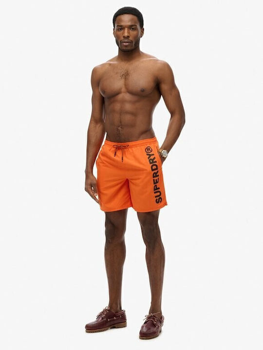 Men's Swimwear Shorts Orange with Patterns