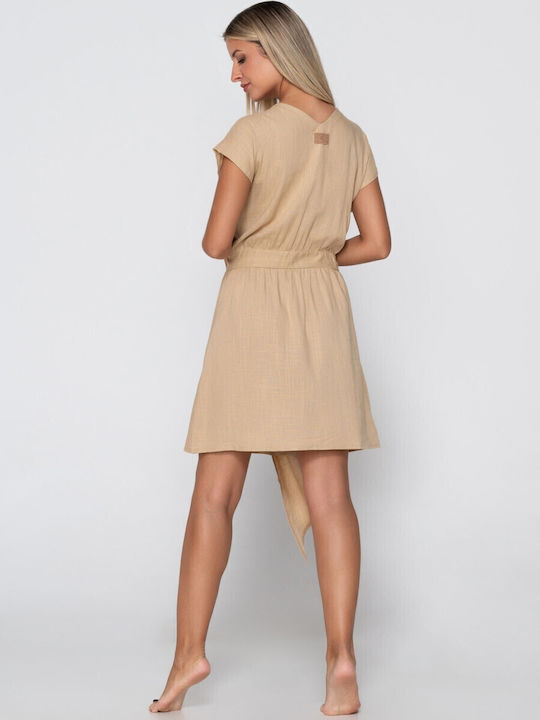 Sage Mini Dress Beige