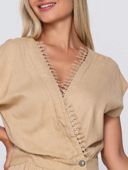 Rochie Mini Salvie Bej
