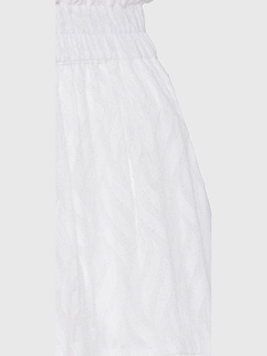 High-waisted Maxi Skirt White