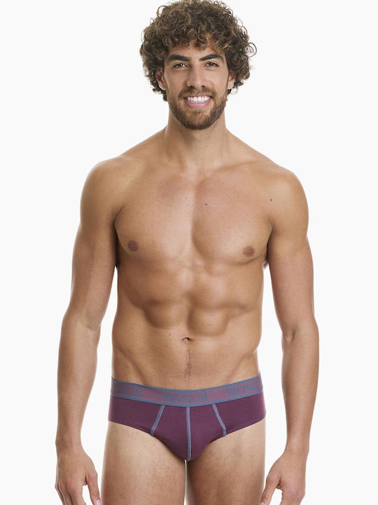 Мъжки слипове Navy/Aubergine 2Опаковка