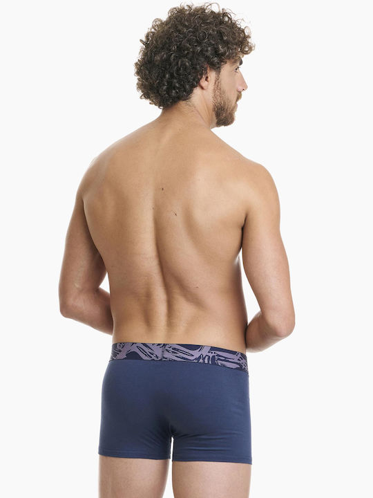 Ανδρικά Μποξεράκια Μπλε Σκ./λιλά 2Pack
