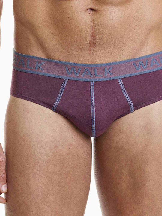 Мъжки слипове Navy/Aubergine 2Опаковка