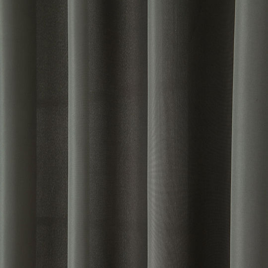 Beauty Home Κουρτίνα με Τρουκς Effect Art 8443 Γκρι 140x270εκ.