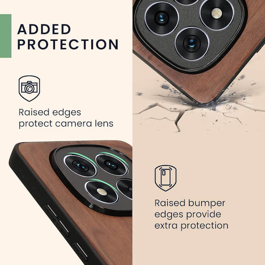 KWmobile Задна корица Дърво Кафяв (Redmi Note 14 Pro+)