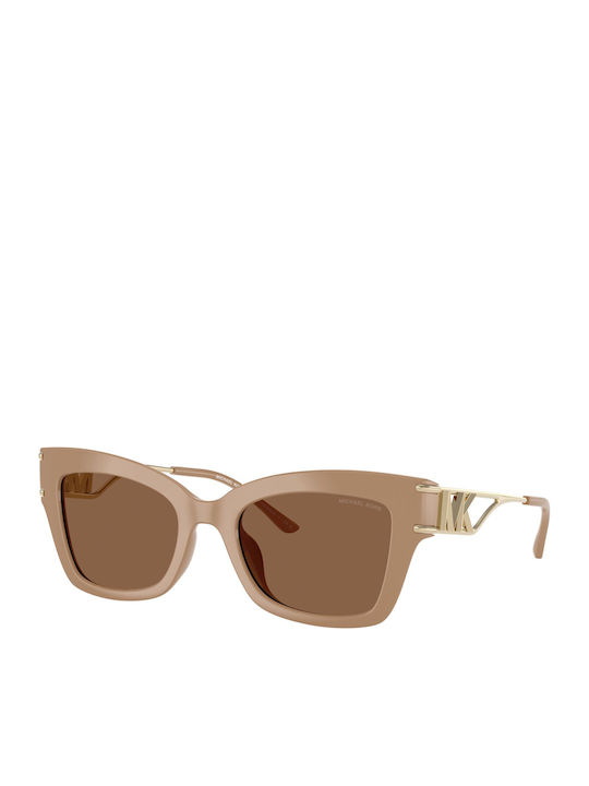 Michael Kors Cantabria Women's Sunglasses with Beige Frame and Brown Lens