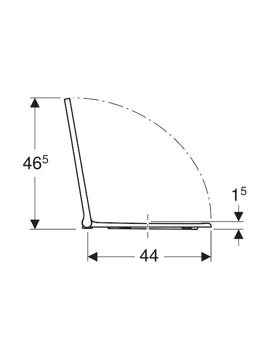 Geberit Capac WC Plastic Alb