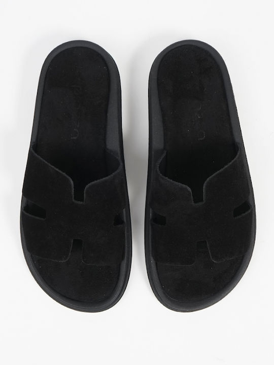 Women's Flat Sandals Flatforms in Black Color