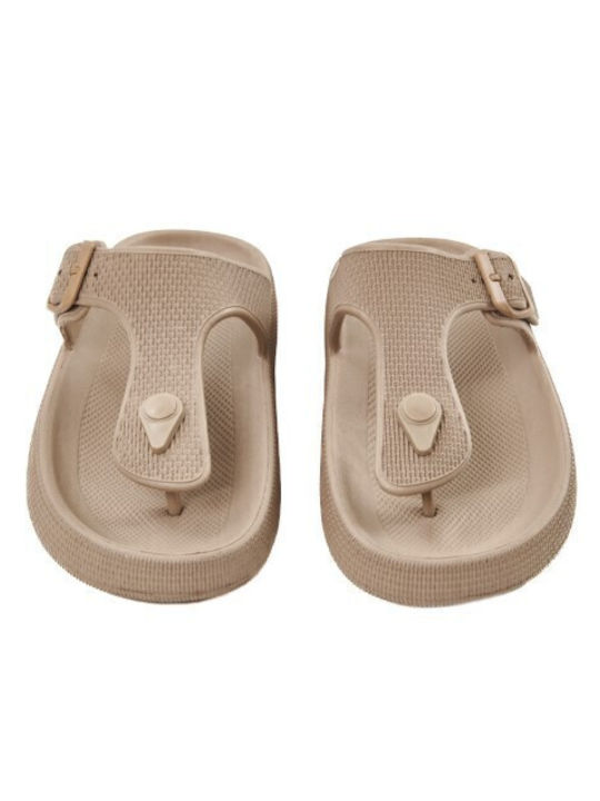 Flip Flops in Beige Colour