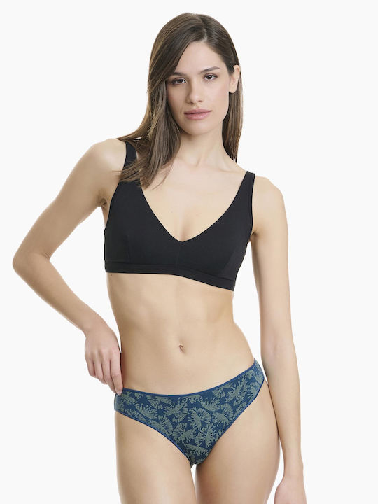 Bamboo Women's Slip 2Pack Petrol, Green