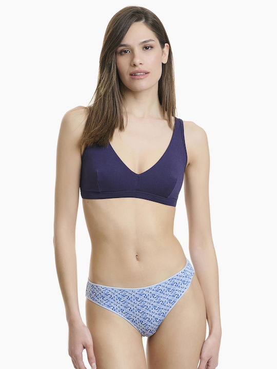 Bamboo Women's Slip 2Pack Sky blue, Ecru