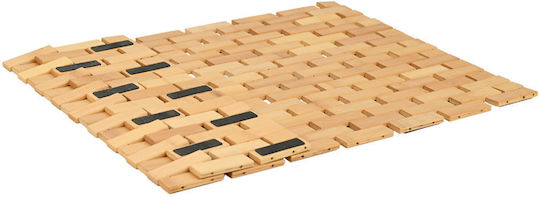 Estia Αντιολισθητικό Πατάκι Μπάνιου Ξύλινο Bamboo Essentials 02-27568 Μπεζ 38x60εκ.