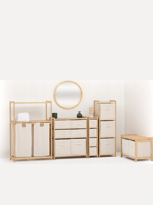 5Five 204939 Καλάθι Απλύτων Bamboo 72x33x109cm Μπεζ